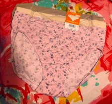 3 NEW WARNERS RT1073R 919 NO MUFFIN TOP MICROFIBER HI-CUT PANTIES M/6