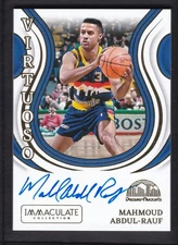 2023-24 MAHMOUD ABDUL RAUF 46/99 AUTO PANINI IMMACULATE COLLECTION VIRTUOSO