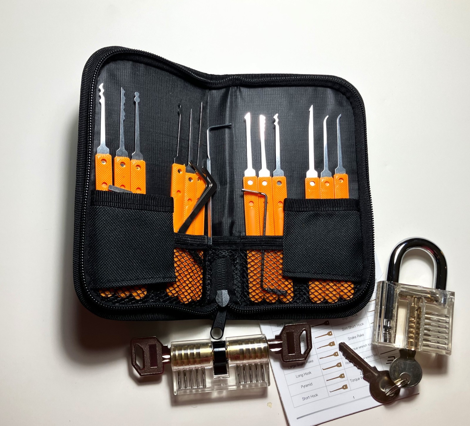 17 Pcs Set Lock Repair Tools, Practice Novice or Hobby Locksmith