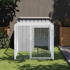 Vidaxx Chicken Coop with Spout 110x201x110 cm Galvanised Steel Gr