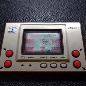 Nintendo Game and Watch Manhole MH-06 1981 Retro Console Wide Screen from Japan