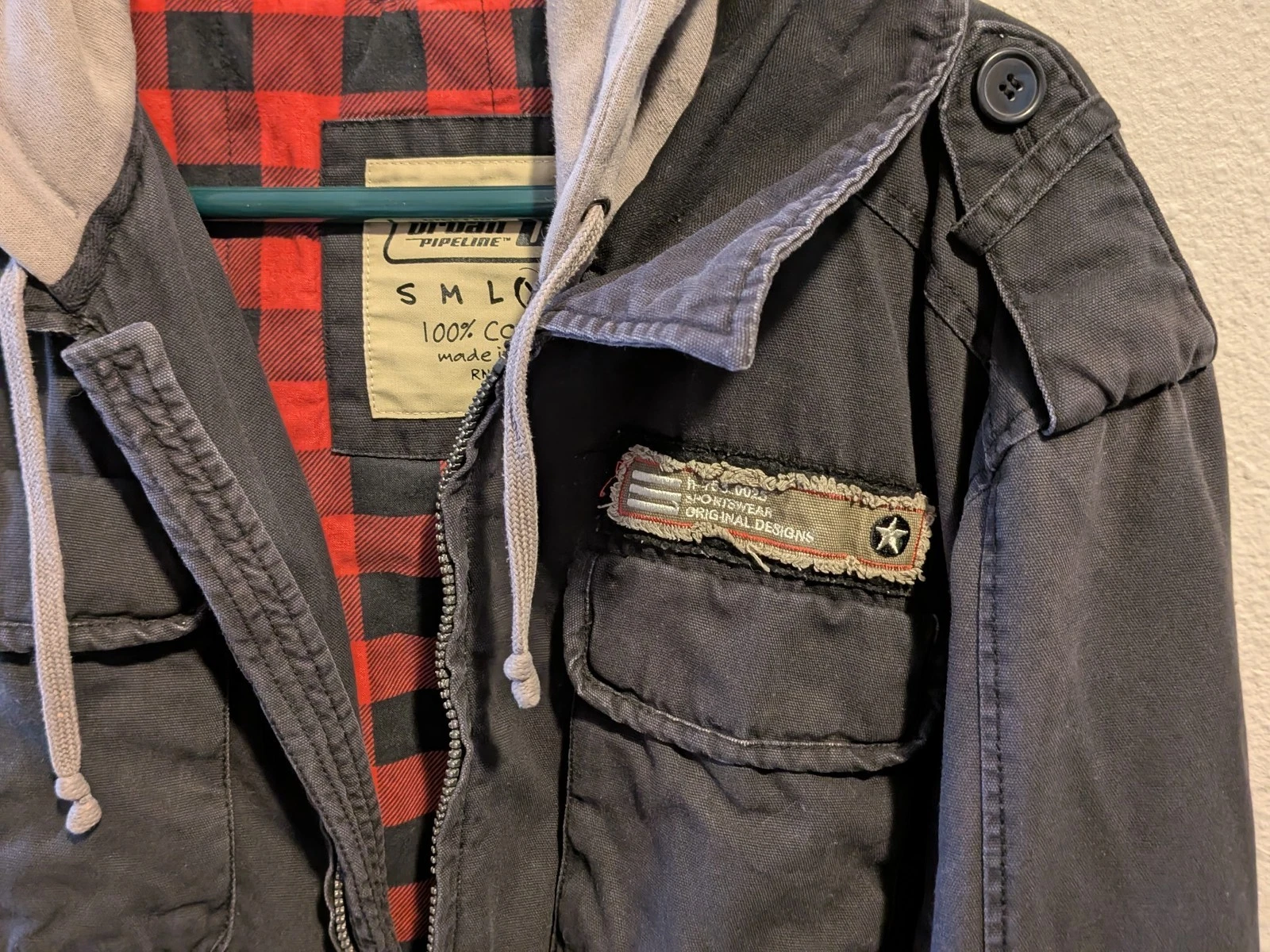 Canvas Bomber Jacket Vintage. Fall, Winter, Spring. Comfortable.