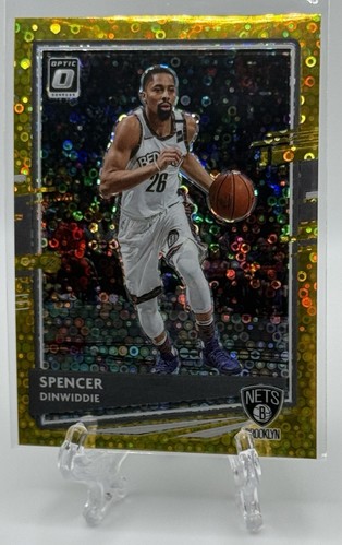 Spencer Dinwiddie 2020-21 Panini Donruss Optic #43 Fast Break Gold Prizm /10! - Picture 1 of 2