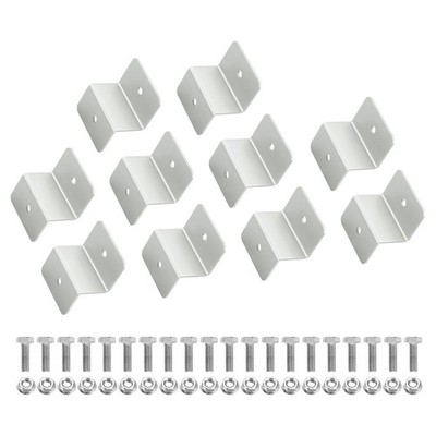 10-Pack Z-Klammern,30mm leichte Solarpanel-Halterung Aluminiumlegierung,Silber