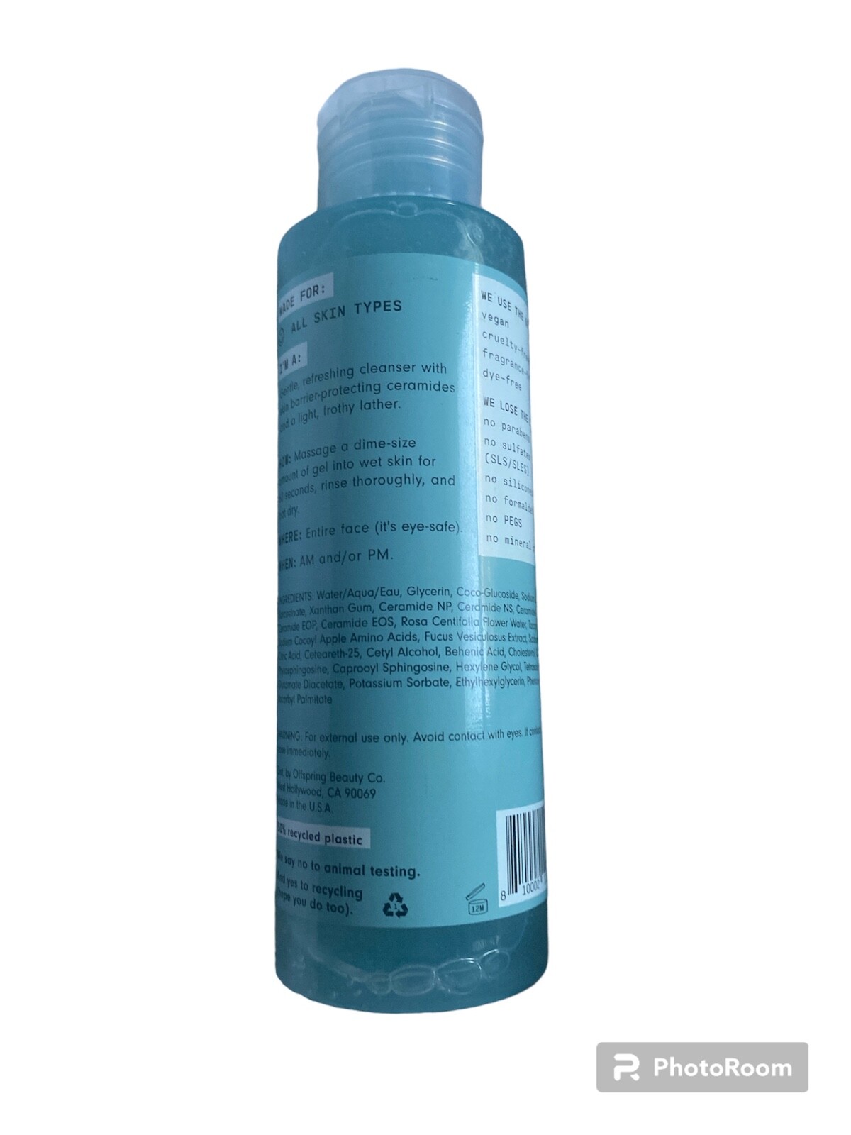 Versed Wash It Out Gel Face Cleanser for All Skin Types, Ceramides and