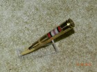 Militaria: 50 Cal Twist Pen Afghanistan Campaign Ribbon imbedded in Lucite — photo 3