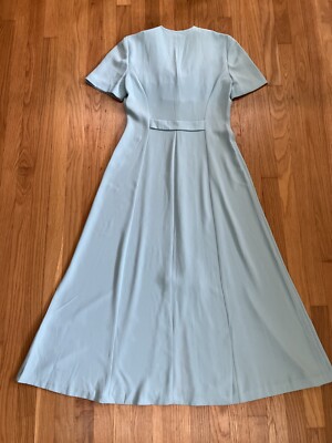 Danny&Nicole Womens Maxi Dress Size 8 Modest Church Blue Button Up | eBay