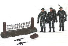 3 Wah Tung Military Army Action Figures articulated w/ Weapons Guns etc. 04-2010