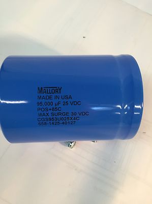  New MALLORY SCREW 95,000 Uf 25 Vdc TERMINALS COMPUTER GRADE CAPACITOR S4