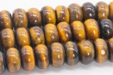 10x6MM Genuine Natural Yellow Tiger Eye Beads Grade A Rondelle Loose Beads
