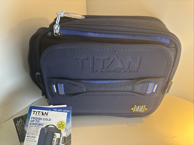Titan Arctic Zone Expandable Lunch Box w/ 2 Ice Wall & Container Set Blue