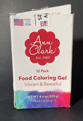 Ann Clark Professional-Grade Gel Food Coloring Made in USA .7 oz 12 Colors 2025