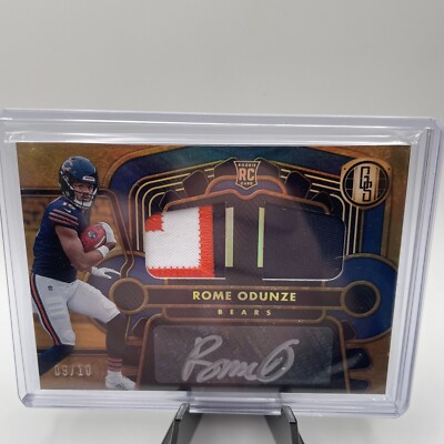 Rome Odunze /10 RPA RC Patch Auto 2024 Panini Gold Standard Rome Odunze /10 RPA RC Patch Auto 2024 Panini Gold Standard