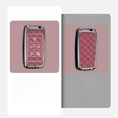 For Land Rover Range Rover Sport Zinc Alloy Leather Car Key Fob Case Cover Bag - Foto 8 di 15