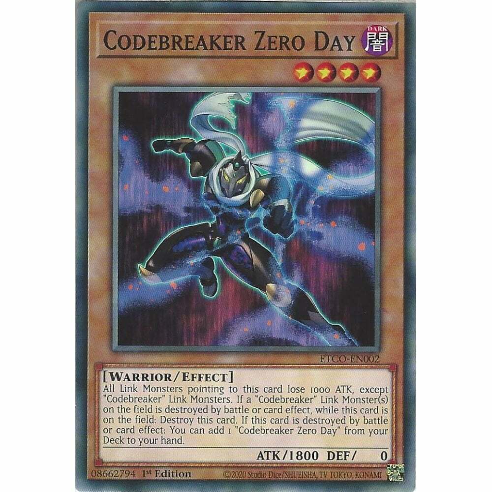 Yugioh 3x ETCO-EN002 - Codebreaker Zero Day - Common - 1st Edition Yugioh 3x ETCO-EN002 - Codebreaker Zero Day - Common - 1st Edition