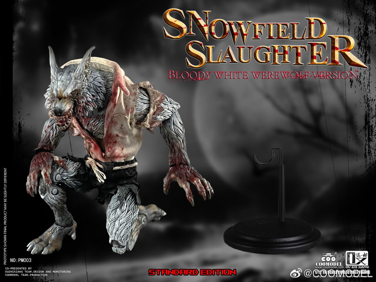 クーモデル 1/12 モンスターファイル PM003 ウェアウルフ 雪山 人狼 Coomodel X Ouzhixiang 1/12 Pm003 Bloody White Werewolf Standard