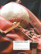 Composition Book 100 Sheet/200 Pages 8. 5 X 11 in.-Wide Ruled Baseball and Mitt3
