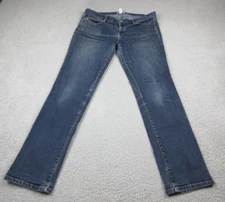 Ann Taylor Jeans Womens 12 Blue Denim Straight Jeans Ladies 34X30