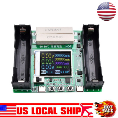 18650 Battery Capacity Resistance Tester Auto Charging Discharge Module US