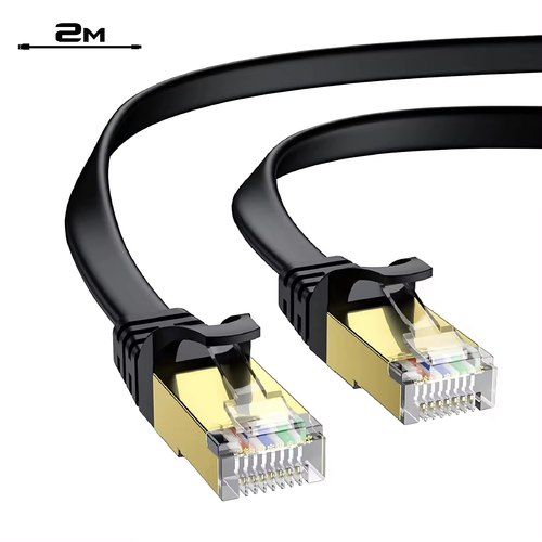 DSL LAN Kabel Cat 8 Internet Netzwerk Flachkabel Ethernent SFTP RJ45 0.5m - 20m - Afbeelding 10 van 15