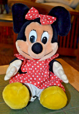 Vintage DisneyLand Disney World Minnie Mouse 20" Large Plush Red Dress Excellent