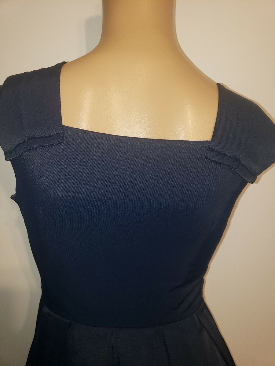 CUE AUSTRALIA NAVY BLUE DRESS SIZE 6 cotton blend. | eBay
