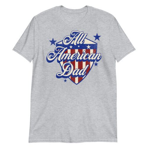 All American Dad Badge T-Shirt - Show Your Stripes with Pride! - Afbeelding 1 van 5
