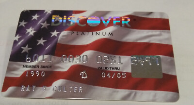 Discover bank credit card debit Collectable 