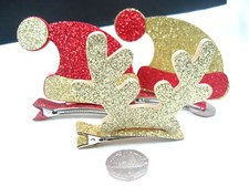 M&auml;dchen Weihnachtsgeschenk Glitzer Pailletten St&auml;nder gro&szlig; Haarspangen M&auml;dchen Xmas Party Kopfbedeckung
