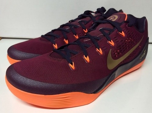 nike kobe ix size 15 deep garnet burgundy orange mens basketball