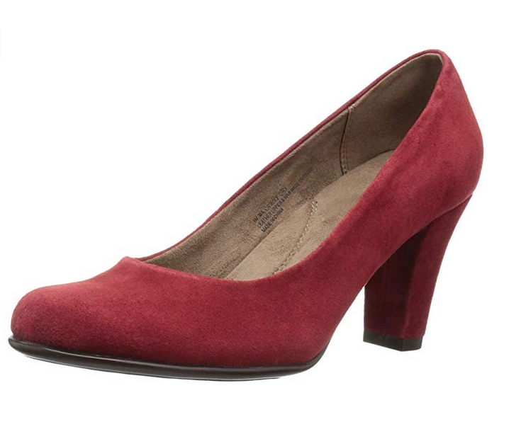 Escarpins femme Aérosoles robe rôle majeur, daim rouge