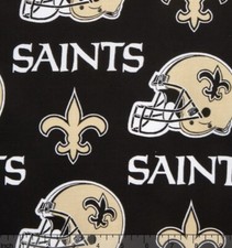 1/4 Yard 9  x58  New Orleans Saints NFL Football Cotton Quilt Fabric