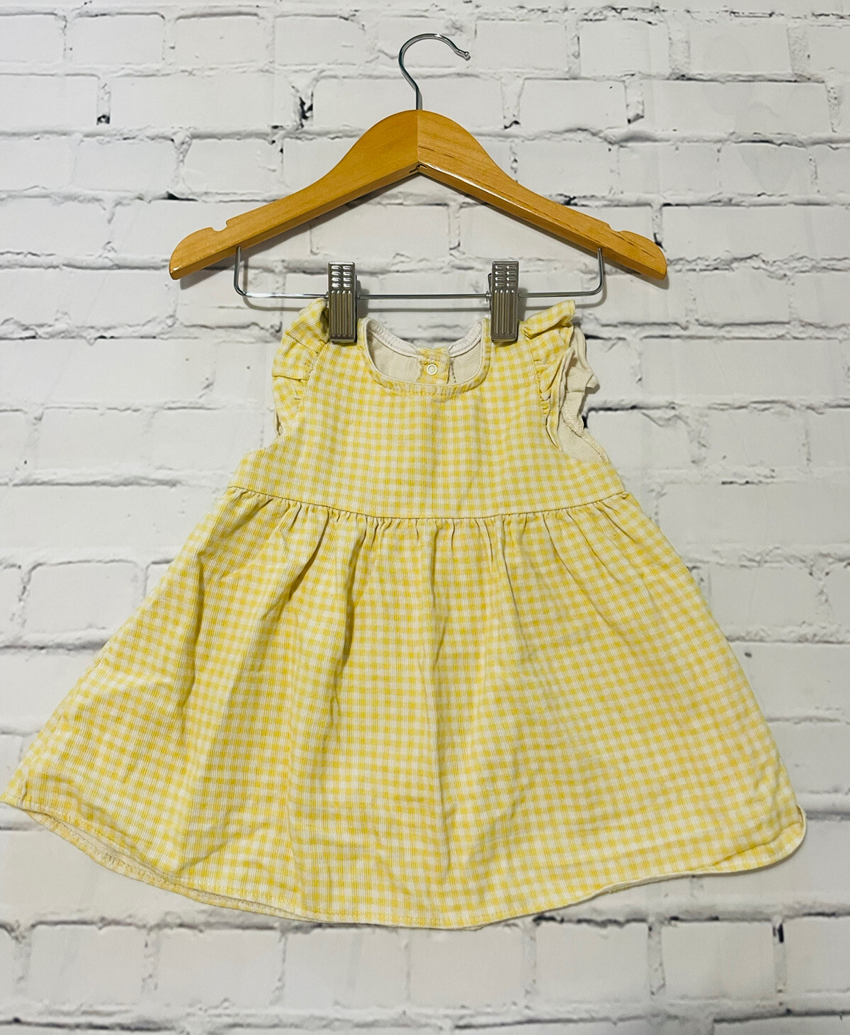 Baby Girls 912 Months Clothes Cute Yellow Check Dress *We Combine Postage* eBay