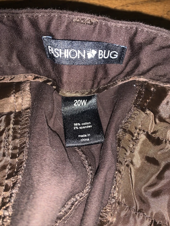 FASHION BUG Hershey шоколад падение коричневый хаки брюки шорты размер 20 Вт ❤️tb79 - Изображение 4 из 4