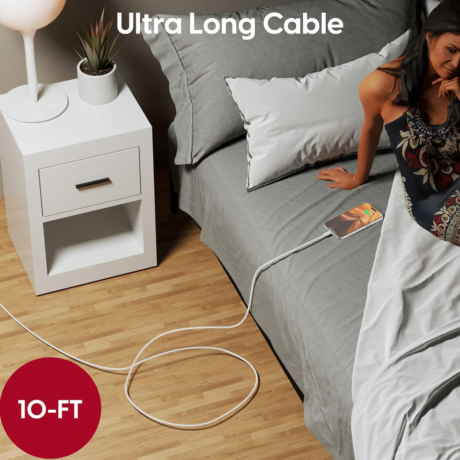 Fast-Charge Lightning Cable-Mfi-Certified for Apple Iphone 14, 14 Pro, 14 Plu...-image