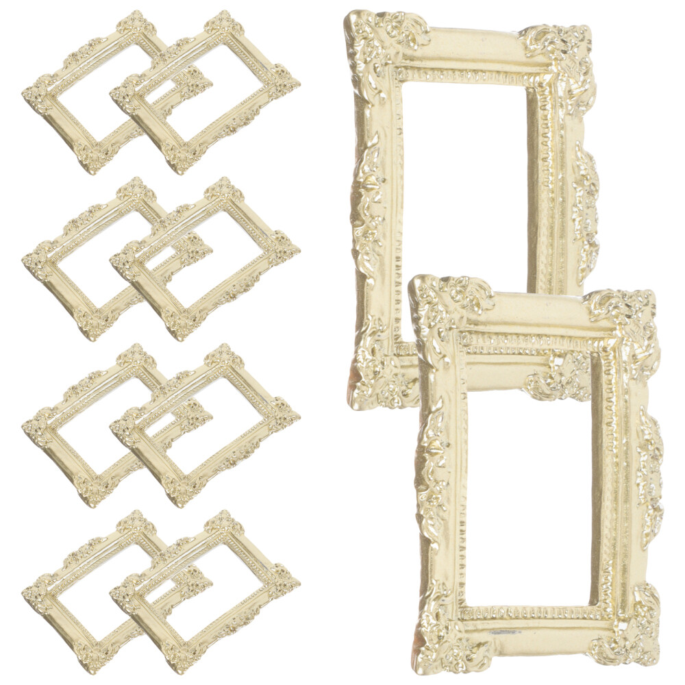 10 Vintage Mini Resin Picture Frames for Jewelry Display and Photo