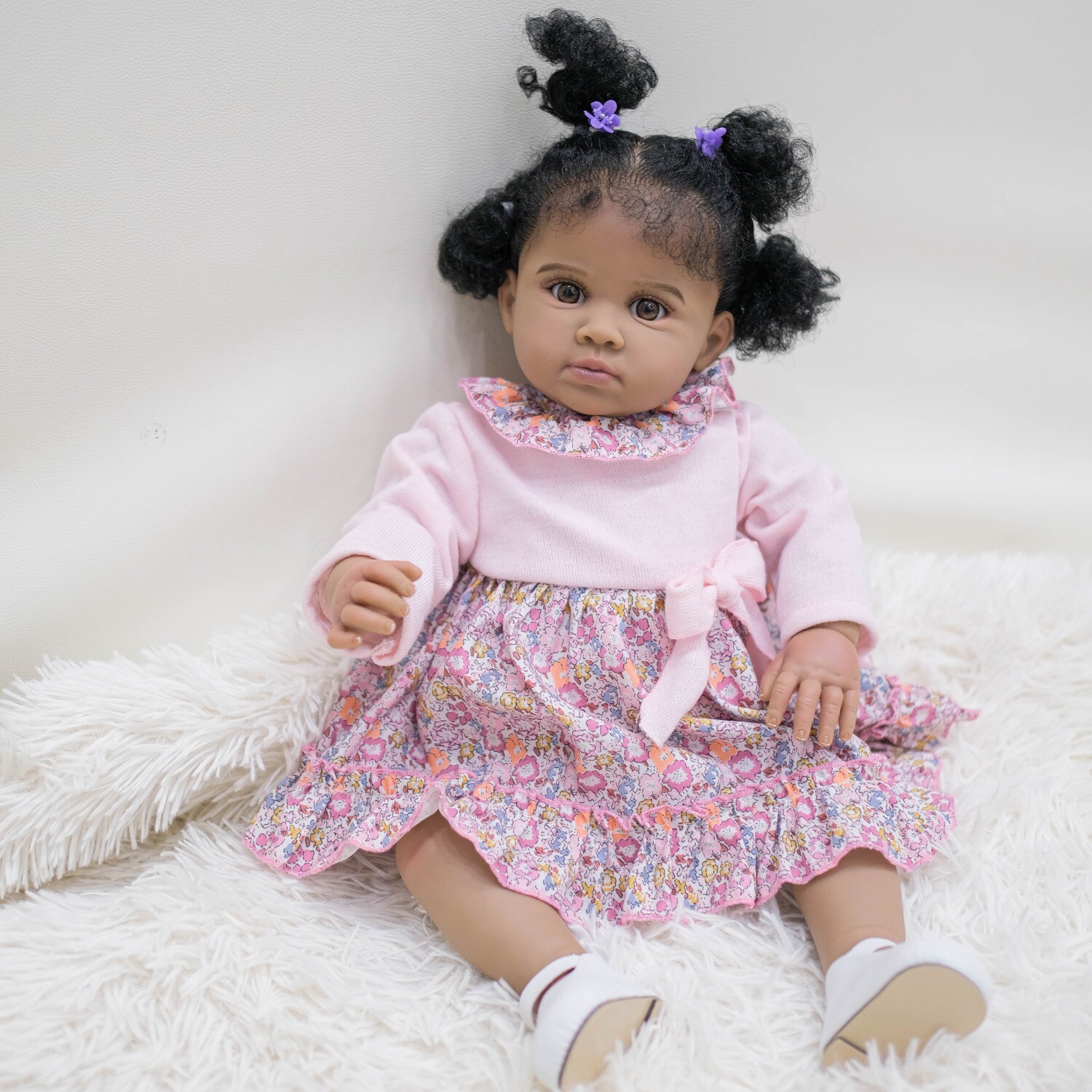 Black Girl 24in Weighted Real Life Baby Doll African America