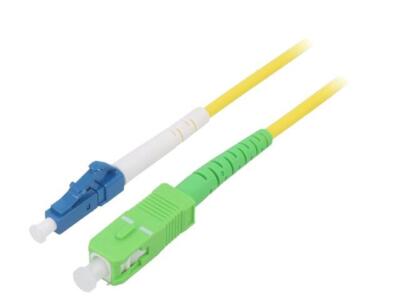 59648 Fiber Optic Patch Cable OS2 LC/UPC,SC/APC 1m LSZH Yellow ...
