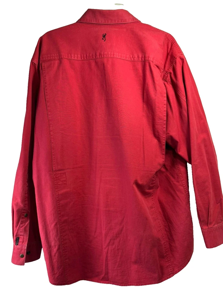 Browning Men's Long Sleeve Shooting Shirt - Size: Large - Color: Red - Image 4 of 4