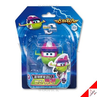 Super Wings Season9 Electric Mini Curie Transformer Robot Cury Figure Toy