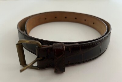 DONNA KARAN DKNY Dark Brown Genuine Alligator Skin 1  display picture 1