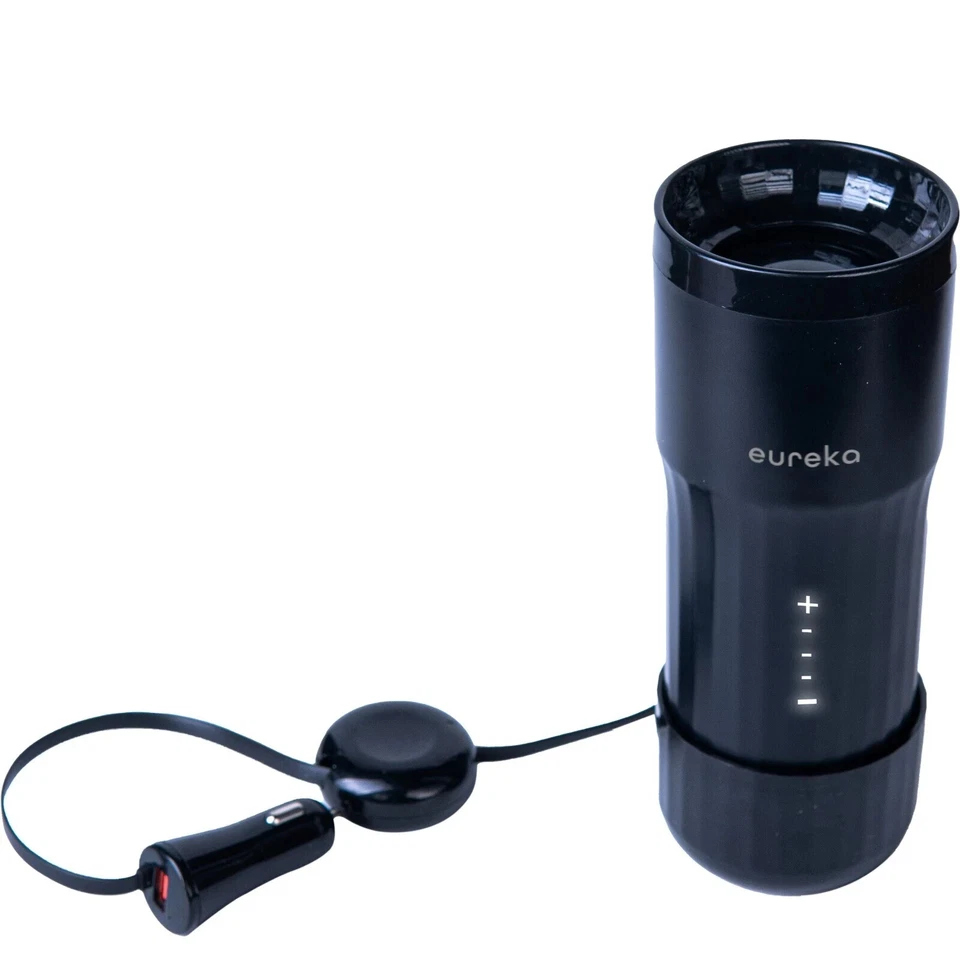Eureka Temperature Control Smart Travel with Car Charger Black Coffee Mug 12oz - Image 2 of 4