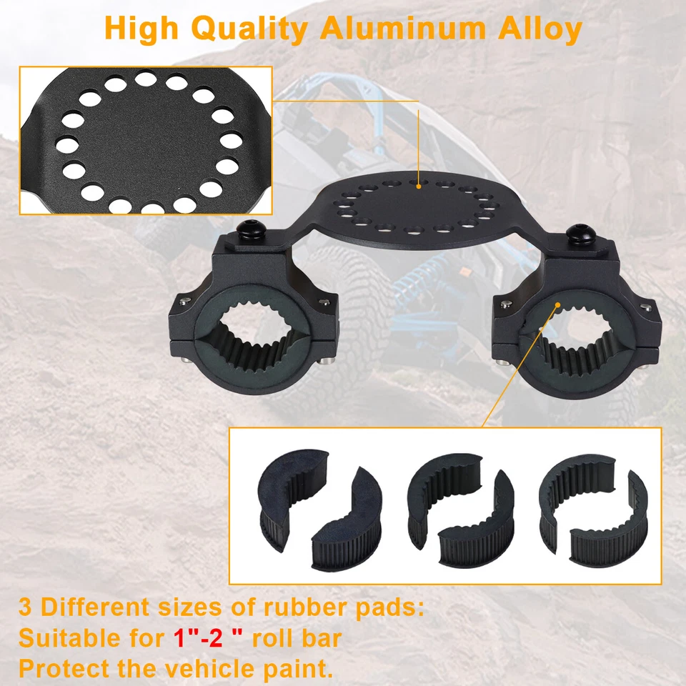 UTV Gas Can Mount Gas Tank Cans Holder Compatible With For Polaris RZR Can Am X3 - Image 4 of 4