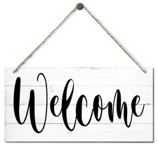 Welcome Decor Sign, Hanging Wood Sign Home Decorative, Printed Wood Wall Art ...