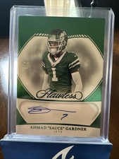 Ahmad Sauce Gardner Flawless 2025 /5 Auto On Card All Pro Ink Jets