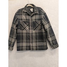 H M Men's Relaxed Fit Plaid Button Up Shirt Jacket Size S
