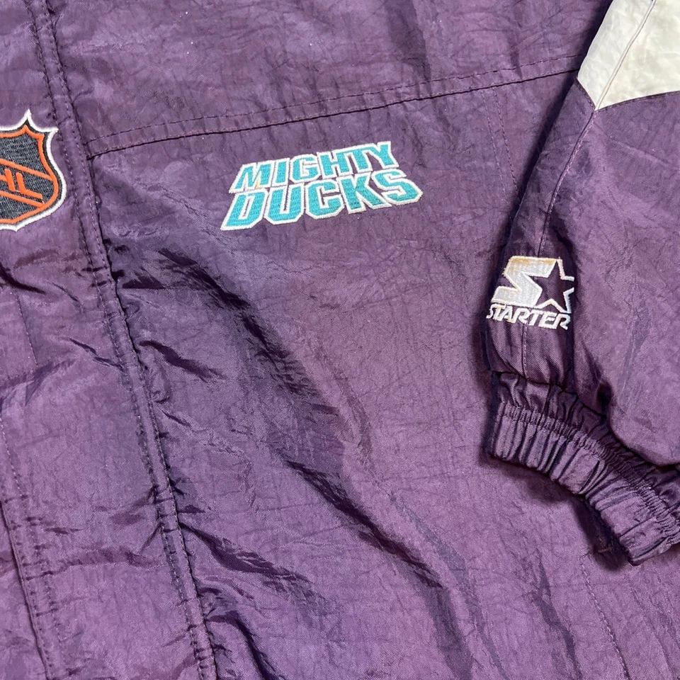 Винтажная стартовая куртка 90-х Anaheim Mighty Ducks размер XXL Center Ice NHL - Изображение 4 из 4