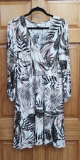 Old Navy Tropical Lined Long Sleeves V Neck  Dress Size L
