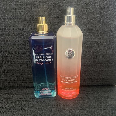 Victoria's Secret Body Mist Lot Bombshell Summer And Fabulous In Paradise 8.4fl