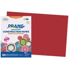 Prang Holiday Red Medium Weight Construction Paper 50 Count Pack